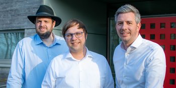 Additive Marking founding team from left to right: Philipp Alexander Bornefeld (CTO), Dr. Matthias Habdank (CEO) and Dr. Ulrich Jahnke (CEO) 