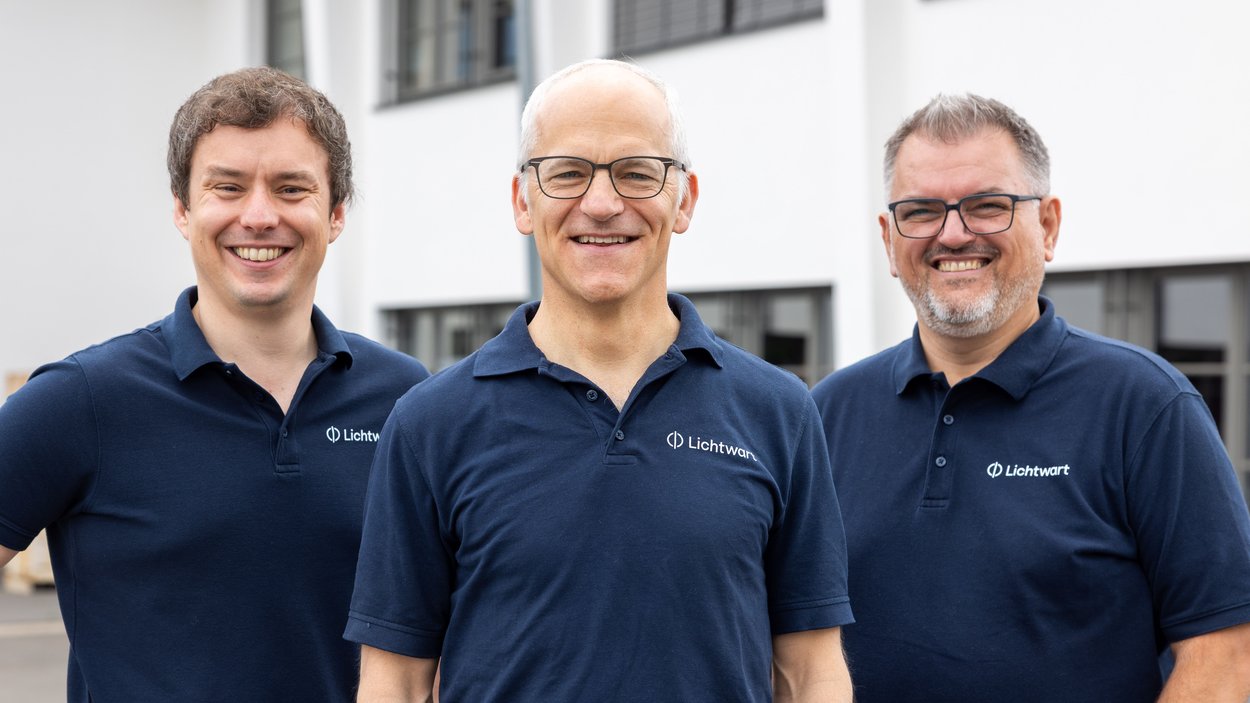 The Lichtwart founding team. From left to right: Johannes Mailänder, CMO; Jackson Bond, CSO; and Gregor Giataganas, CEO.